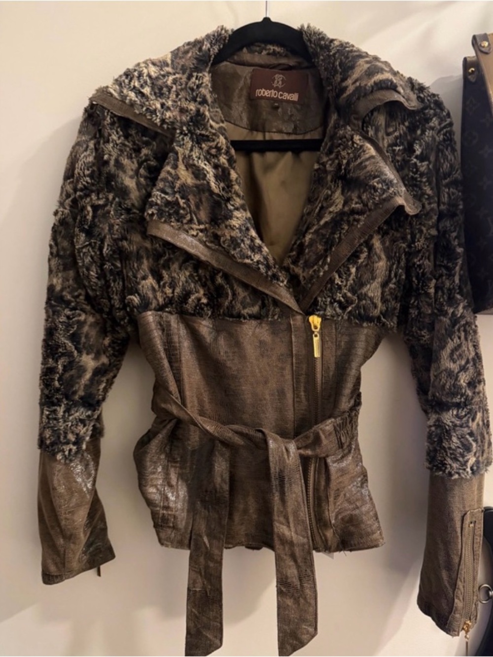 Vintage Roberto Cavalli Animal Print Jacket Size XL